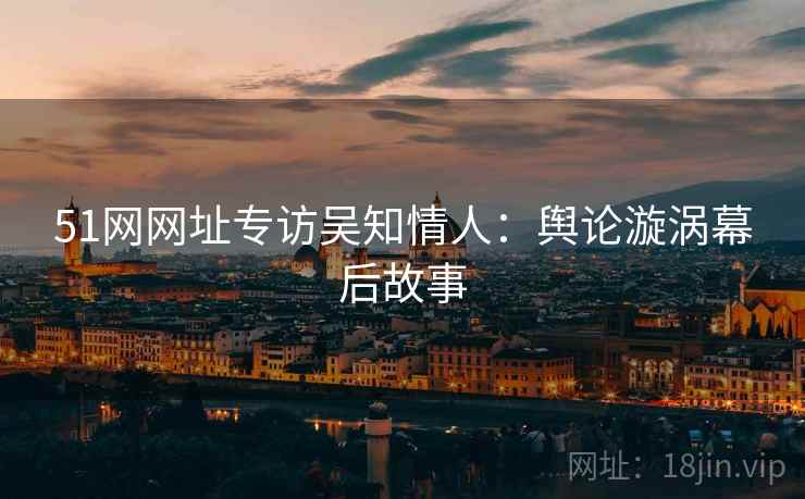 51网网址专访吴知情人:舆论漩涡幕后故事