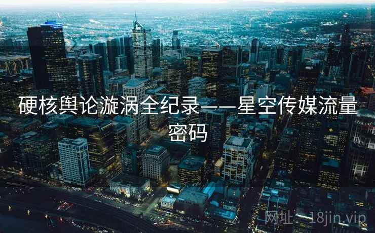 硬核舆论漩涡全纪录——星空传媒流量密码