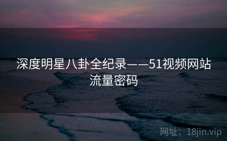 深度明星八卦全纪录——51视频网站流量密码
